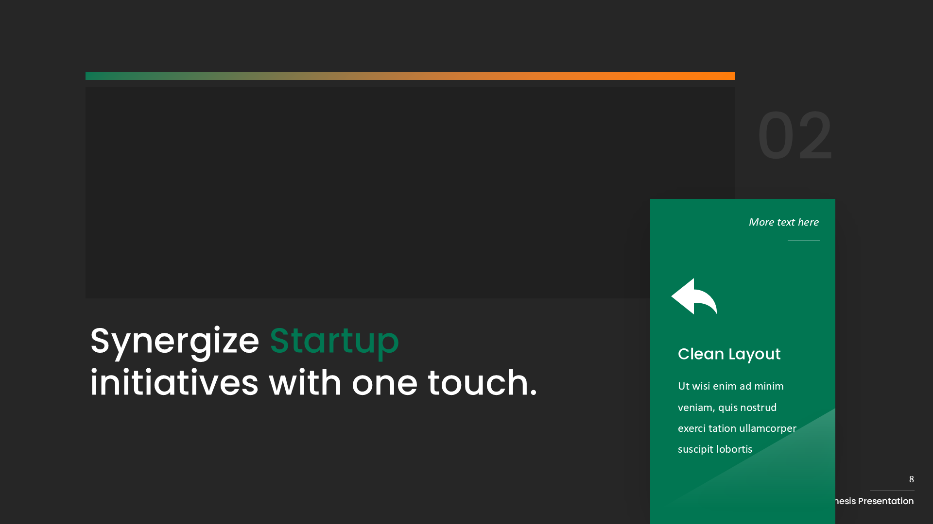 Startup V1 Dark slide 8